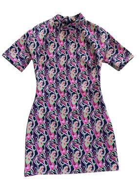 Zara Psychedelic Paisley Short Sleeve Mini Dress